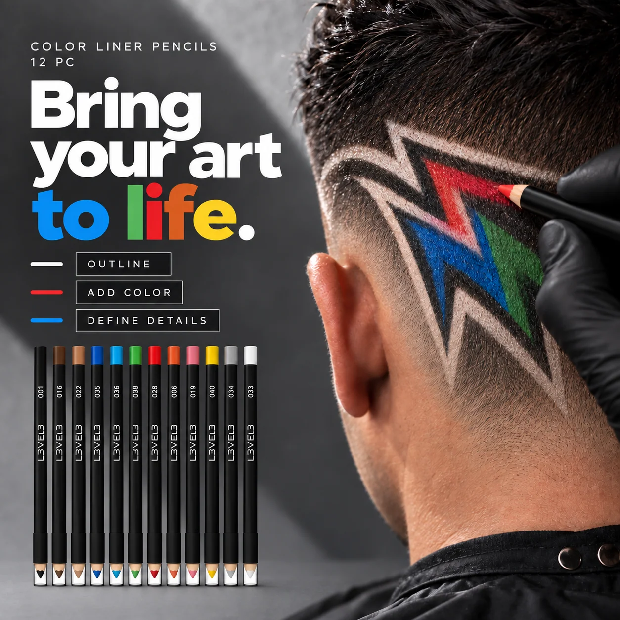 Color Liner Pencils - 12 Pc