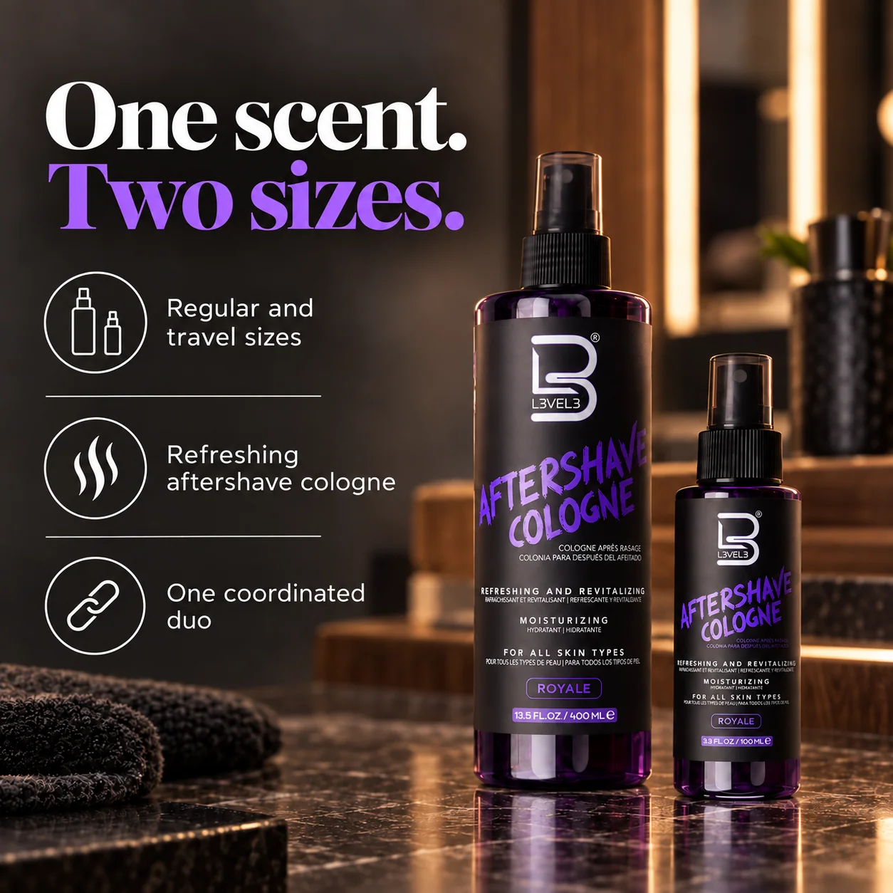 After Shave Cologne - Travel & Regular Combo
