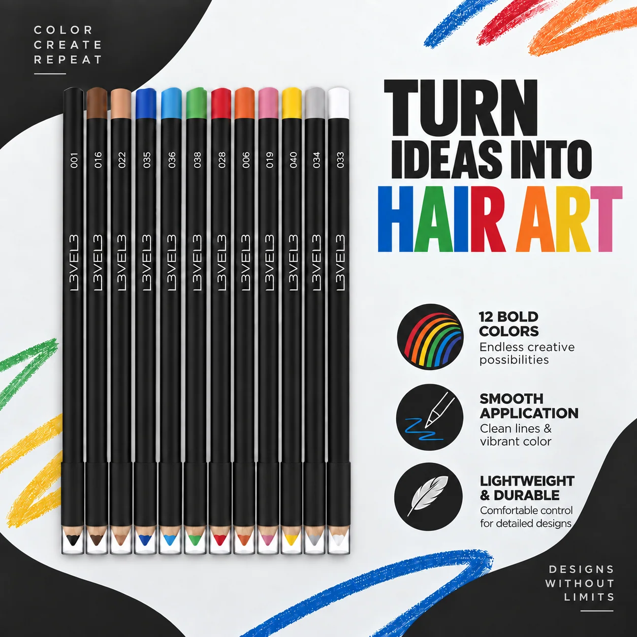 Color Liner Pencils - 12 Pc