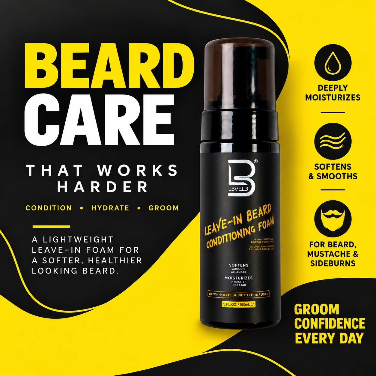 Leave-In Bartconditioner Schaum