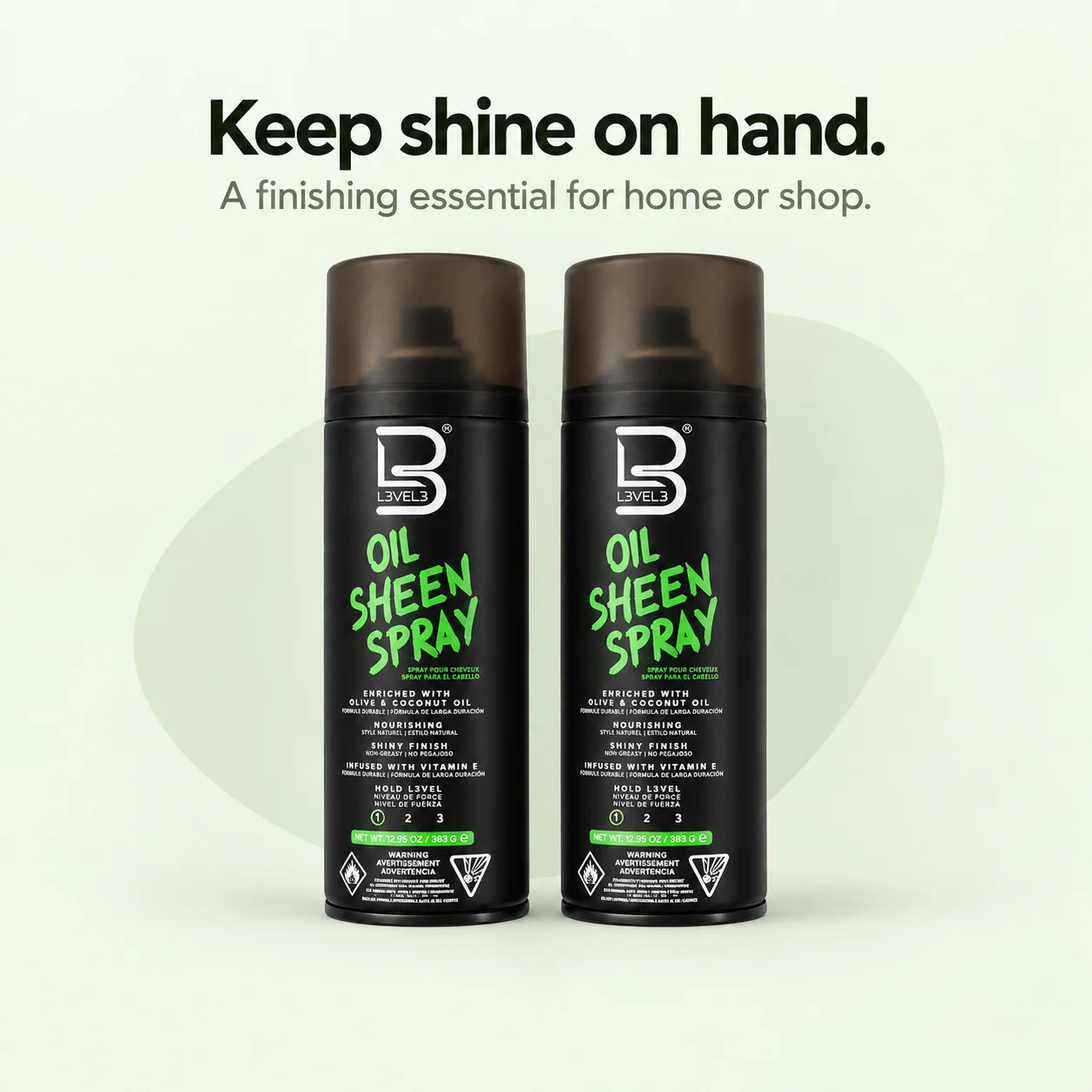 Spray con brillo para el cabello - pack de 2