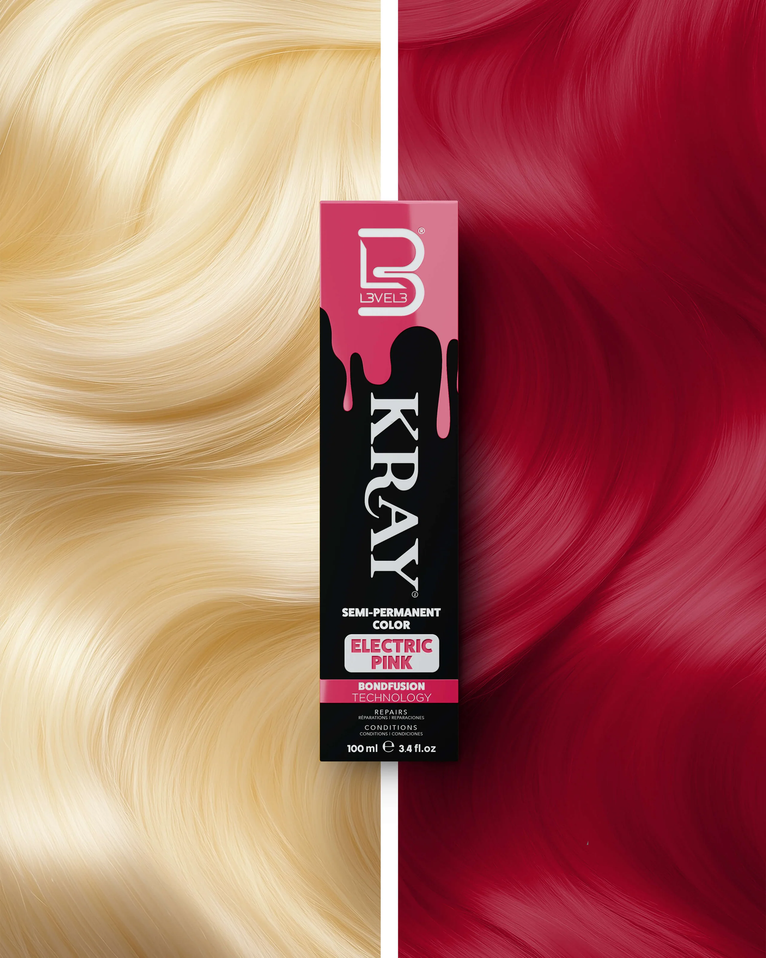 Electric Pink semipermanent hårfarve