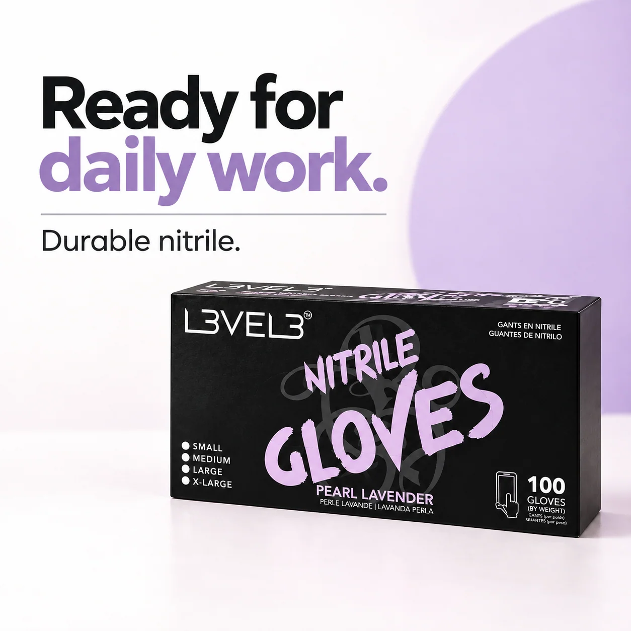 Pack de guantes de nitrilo en colores metalizados