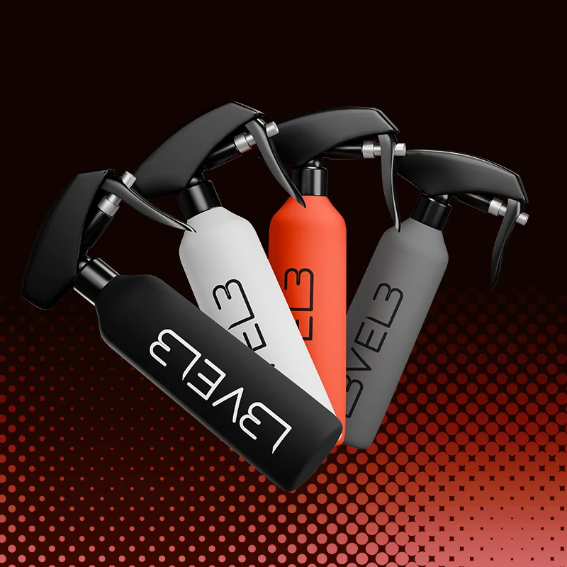 Rubberized sprayflessen 4-pack