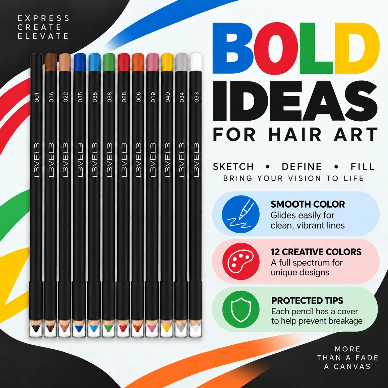Color Liner Pencils - 12 Pc