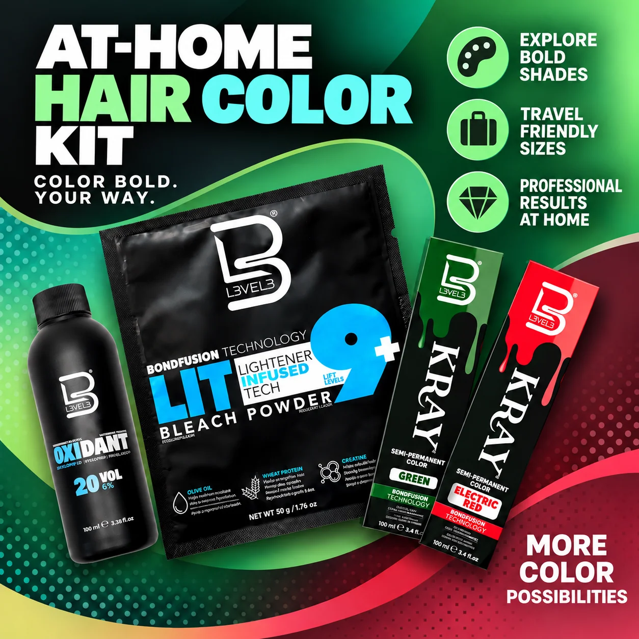 Kit per colorazione capelli a casa
